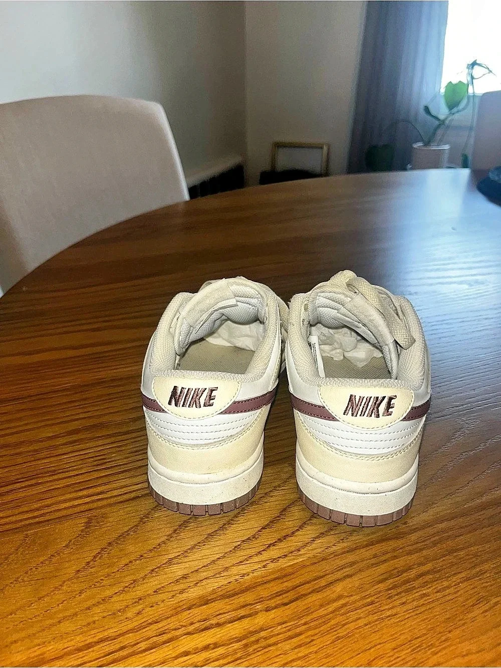 Nike Dunk Low Next Nature Coconut Mauve Sneakers White & Burgundy US 6.5